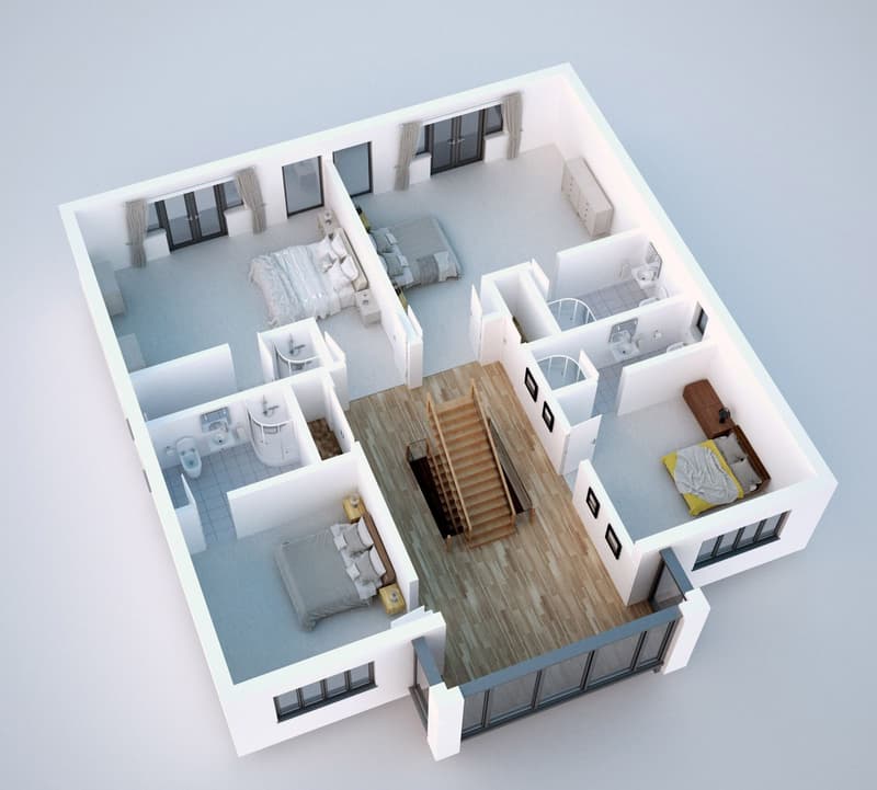 Rendered new build internal 3D visuals by Signature Design Architecture